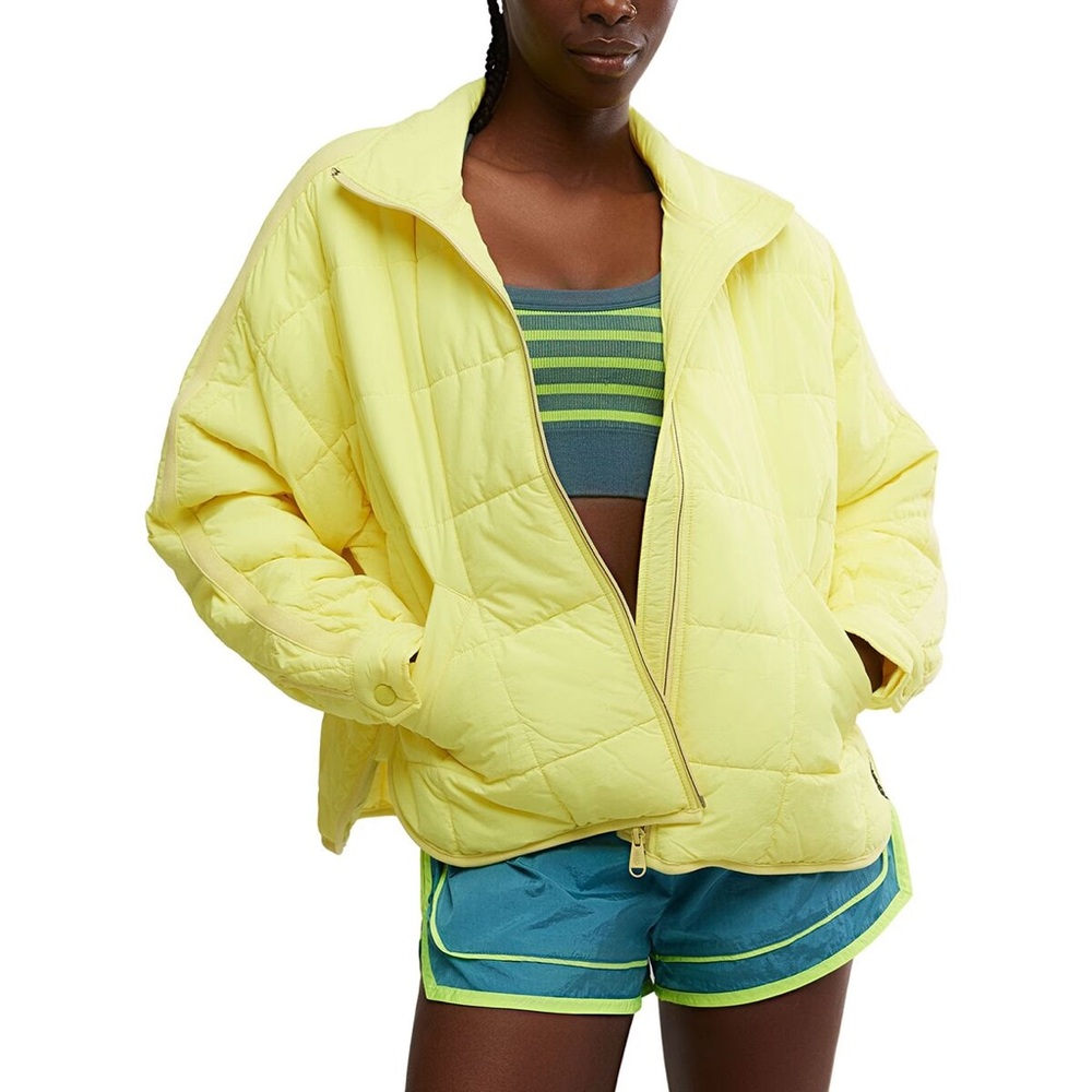 FP Movement Pippa Packable Puffer Jacket in Yellow